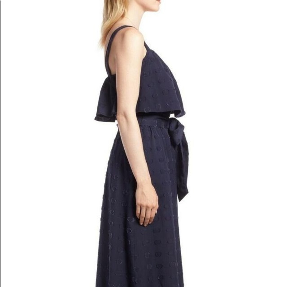 🍇 1901 Navy Dot Maxi Dress